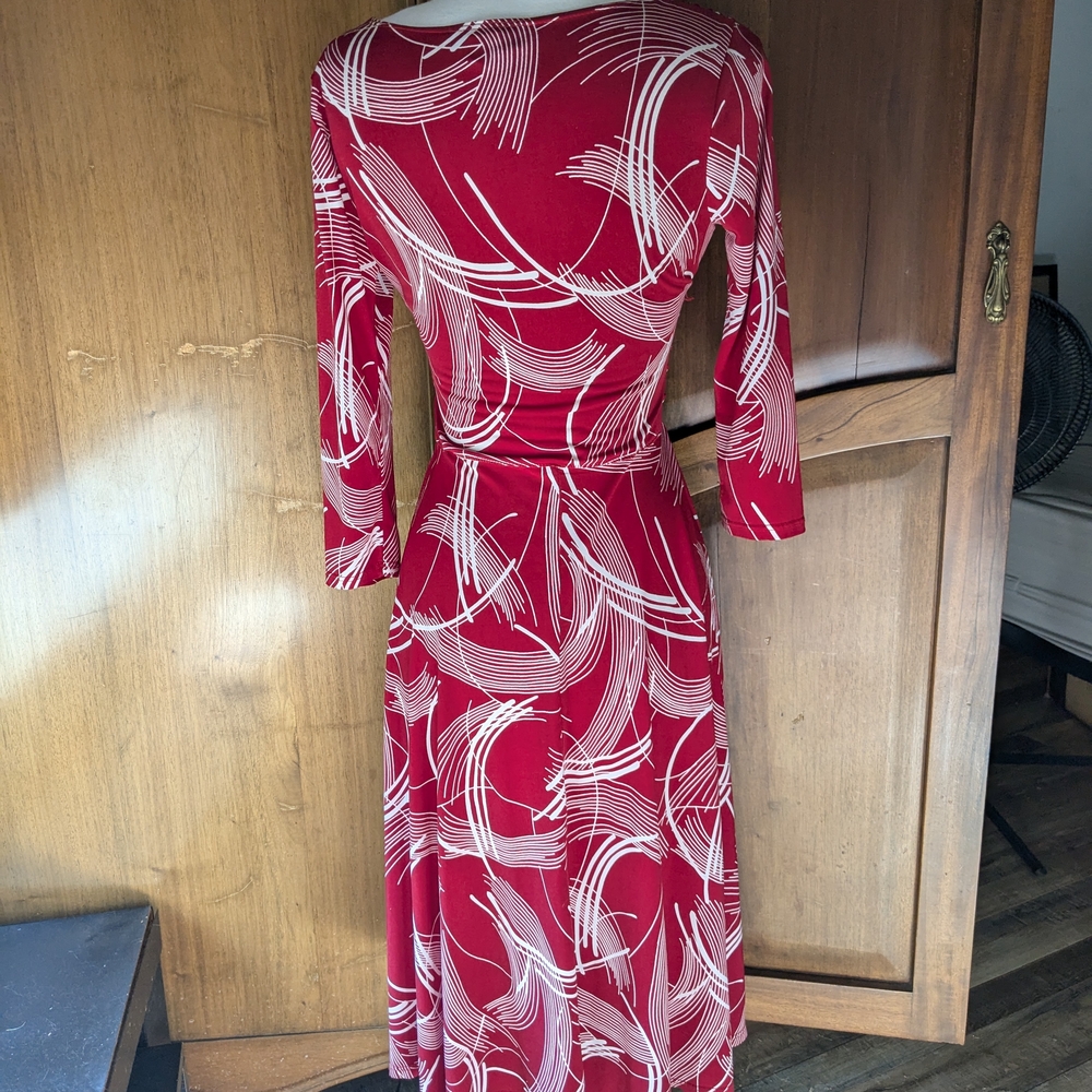 Red Patterned Dress - Picture 3 of 4